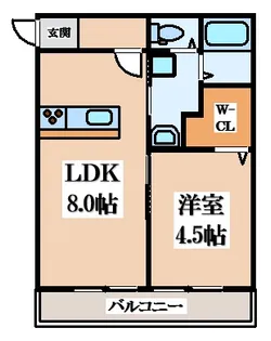 東花園コーポ【1階】の間取り