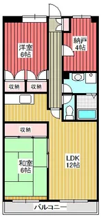 サイレンス扶桑【6階】の間取り