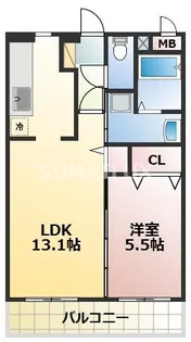 アイランド神水II【3階】の間取り