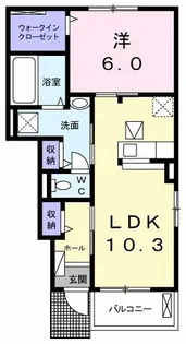 ポコ ア ポコ IIB【1階】の間取り