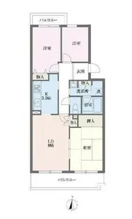 コーポレート中清戸2号棟【1階】の間取り