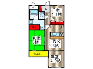 みずほ台KMマンション【2階】の間取り