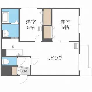 クラリス菊水II【5階】の間取り