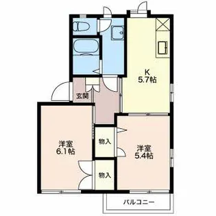 パルレ平林 C【1階】の間取り