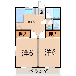ハンザワマンション【2階】の間取り