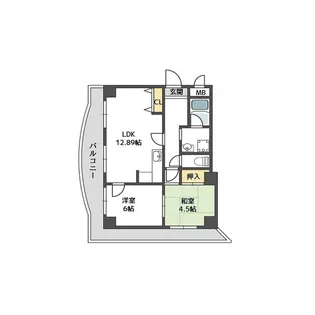 グリーンたちばな【2階】の間取り