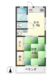 飛田給コーポ【2階】の間取り