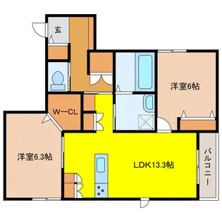 HEBEL MAISON SOCIA【2階】の間取り