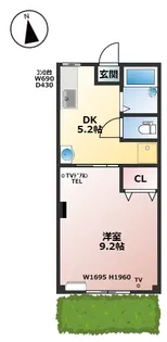 コスモハイツ虹【1階】の間取り