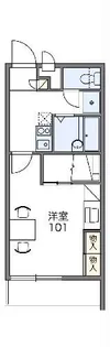 レオパレス明和【1階】の間取り