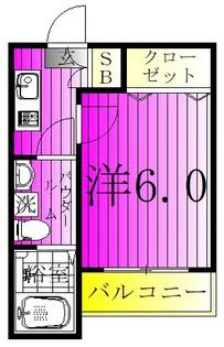 ベルメント陣屋前B棟【1階】の間取り