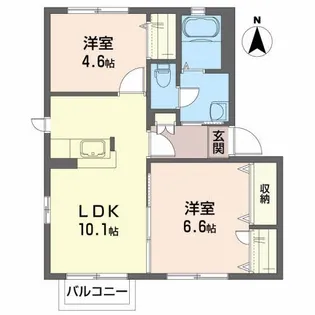 パステルコート 成田I【2階】の間取り