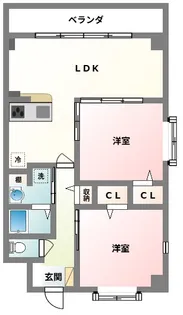 Casa はなあい【4階】の間取り