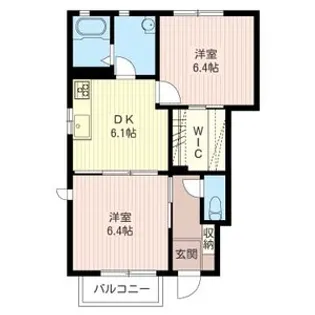 ドミール・ブランシェ・W【1階】の間取り