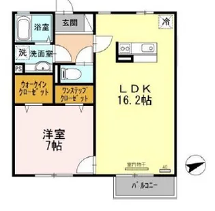 グレイスハイム【1階】の間取り