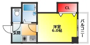 豊里芙蓉ハイツ【5階】の間取り