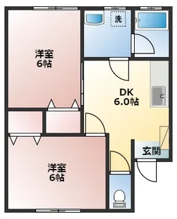 エスペランサオオイシA【1階】の間取り