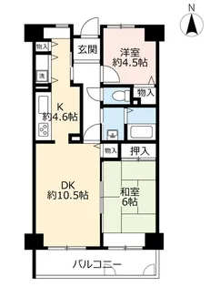 URアーバニア志賀公園【2階】の間取り