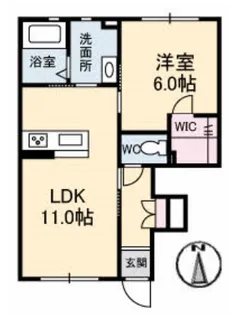 シャーメゾン妹尾【1階】の間取り