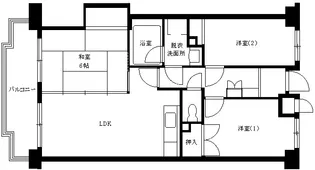 ロイヤルシティ四番館【2階】の間取り