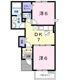 メゾン・コロレII【1階】の間取り