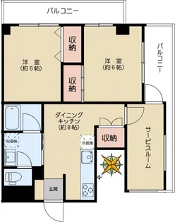 立山ハイツ【5階】の間取り