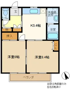 パールクレストB【2階】の間取り