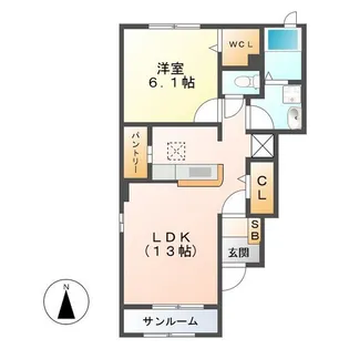 グランドール AOYAMA B【1階】の間取り