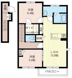 サクラヴィレッジ弐番館【2階】の間取り