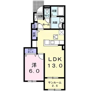 ラナハウス 30 II【1階】の間取り