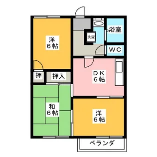 メゾンミツムロE【2階】の間取り