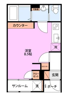 Common 2nd Kamitokoro A棟【1階】の間取り