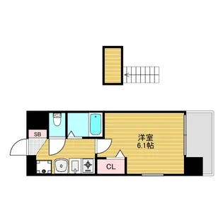 エステムコート新大阪Vソレックス【4階】の間取り