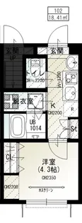 ソルナクレイシア二子玉川【1階】の間取り