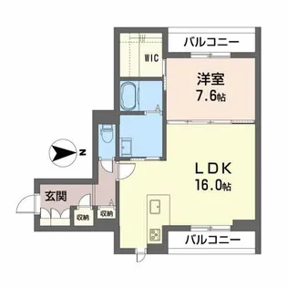 シャーメゾン宮千代パーク【2階】の間取り
