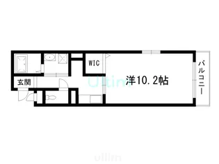 エアリーヒルズ太秦【1階】の間取り