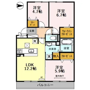 ブランシュ【1階】の間取り