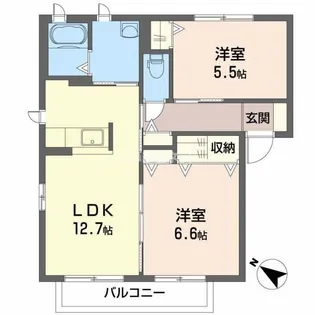 シャーメゾン岩鼻【2階】の間取り