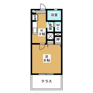エスポワール真弓【1階】の間取り