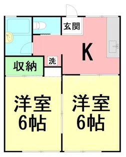 コーポラスエイト【2階】の間取り