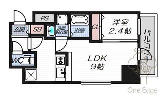 エスリードレジデンス大阪福島フロント【14階】の間取り