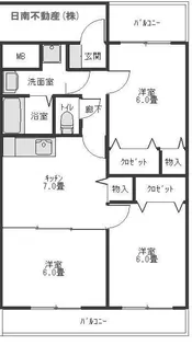 スカイヒルズマンション【1階】の間取り