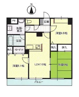 パストラルハイム【3階】の間取り