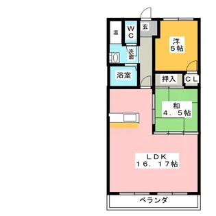 フレックスオーシャン【1階】の間取り