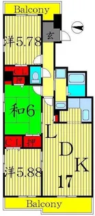 シティハイム八広【3階】の間取り