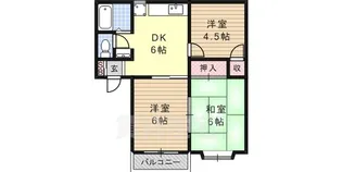 上野通ハイツ【2階】の間取り
