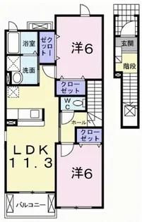 エスペランサ【2階】の間取り