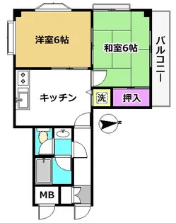 恭和コーポ平井【3階】の間取り