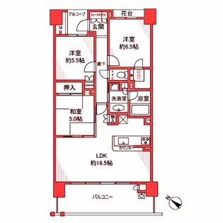 川崎サイトシティII番館【5階】の間取り
