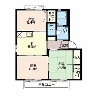 メゾン薫 B【2階】の間取り